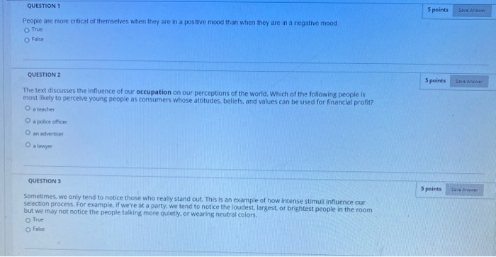 QUESTION 1 Spoints People are more critical of | Chegg.com