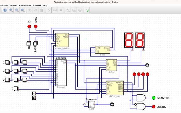 Solved Digital Combination Lock with User ID You are asked Circuit Diagram