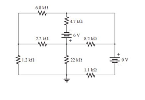 Solved a) The voltage drops across the 6.8kΩ resistor. b) | Chegg.com