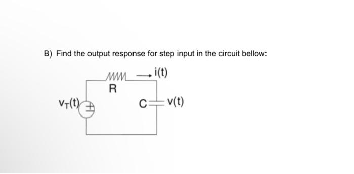 Solved B) Find the output response for step input in the | Chegg.com