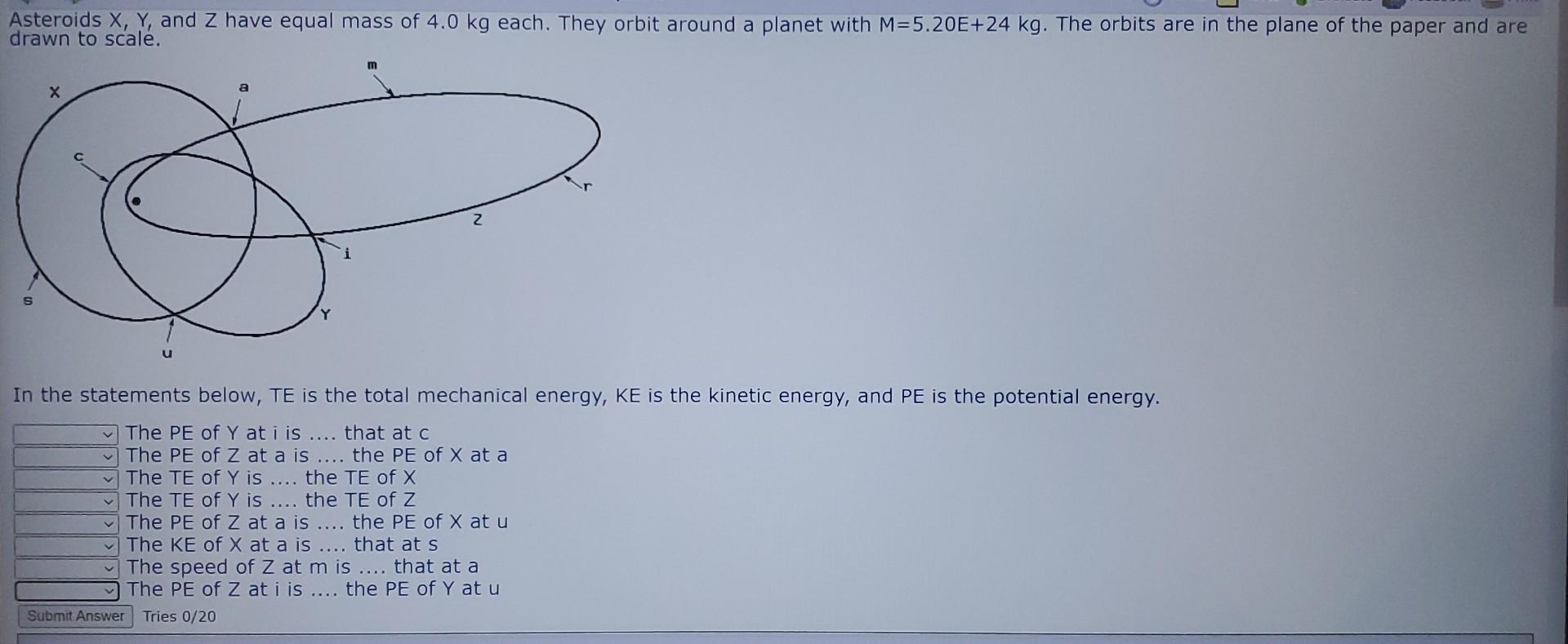 Solved In The Statements Below, TE Is The Total Mechanical | Chegg.com