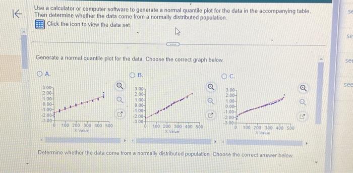 Solved Use a calculator or computer software to generate a | Chegg.com