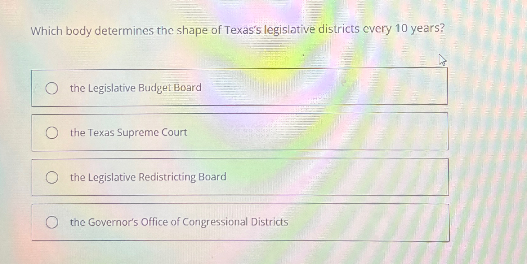 Solved Which body determines the shape of Texas's | Chegg.com