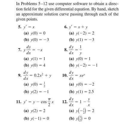 Solved In Problems 5-12 use computer software to obtain a | Chegg.com