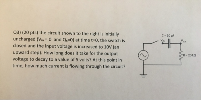 Solved Q3) (20 pts) the circuit shown to the right is | Chegg.com