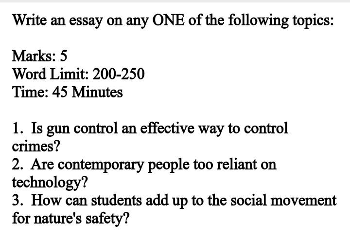 gun control essay topics