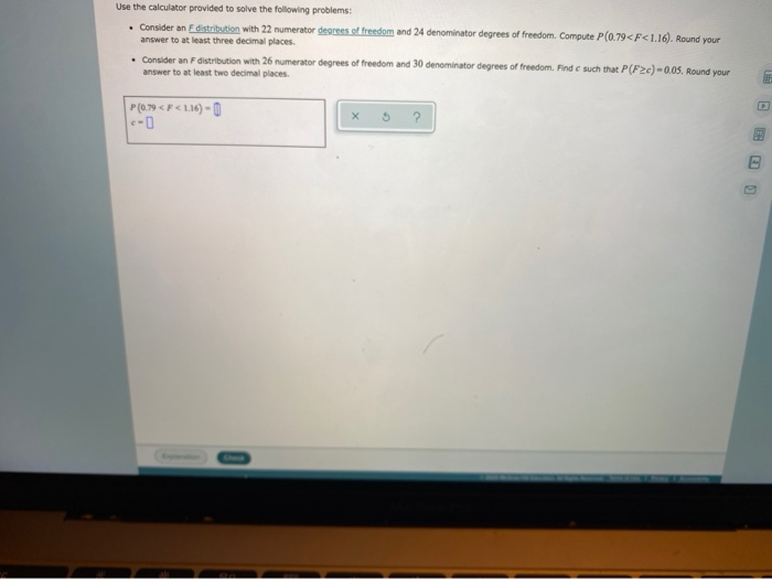 Solved Use The Calculator Provided To Solve The Following Chegg Com   Image 