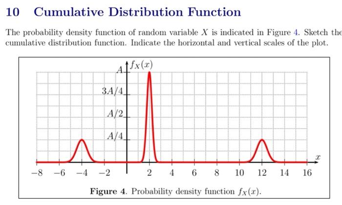 Solved 10 Cumulative Distribution Function The probability | Chegg.com