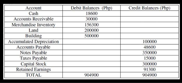 Solved The account balances in the ledger of Sun and Sand | Chegg.com