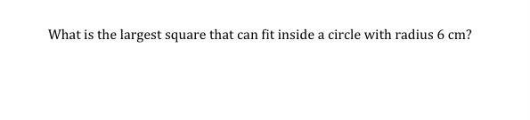 Solved What is the largest square that can fit inside a | Chegg.com