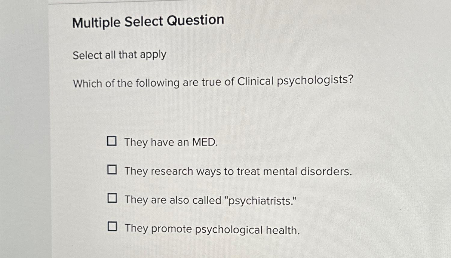 Solved Multiple Select QuestionSelect all that applyWhich of | Chegg.com