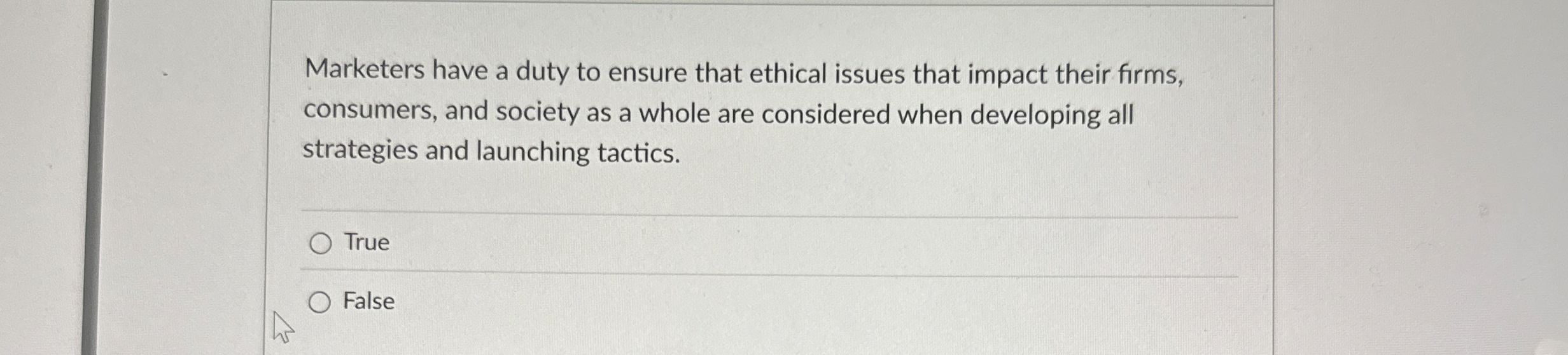 Solved Marketers have a duty to ensure that ethical issues | Chegg.com