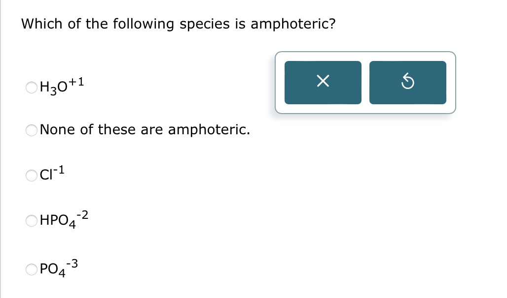 Which Of The Following Species Is Amphoteric
