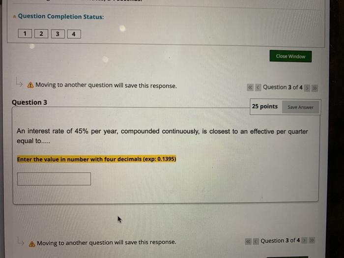 Solved Question Completion Status: 1 2 3 4 Close Window L A | Chegg.com
