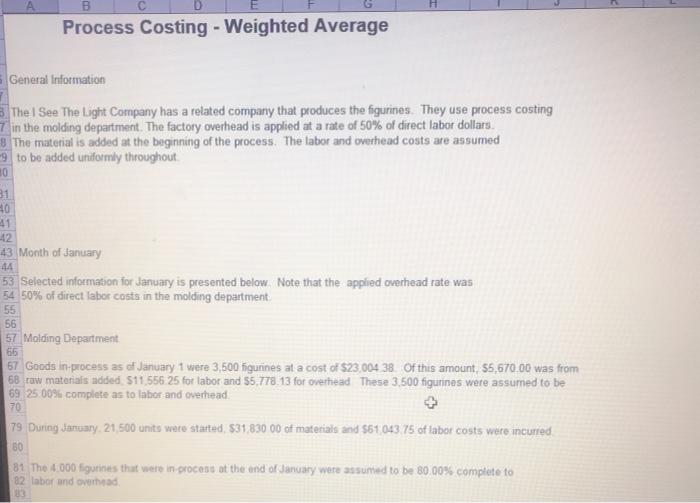 Solved B Process Costing - Weighted Average General | Chegg.com