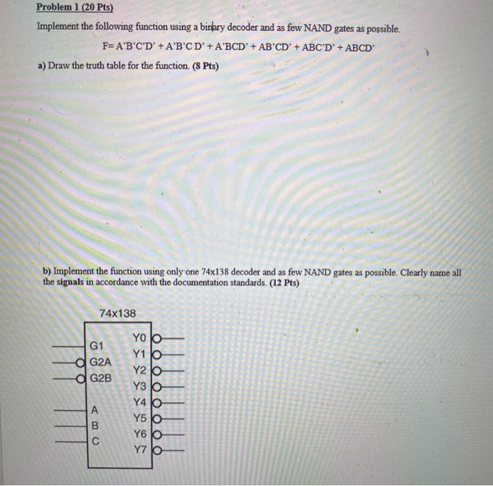 Solved Problem 1 (20 pts) Implement the following function | Chegg.com