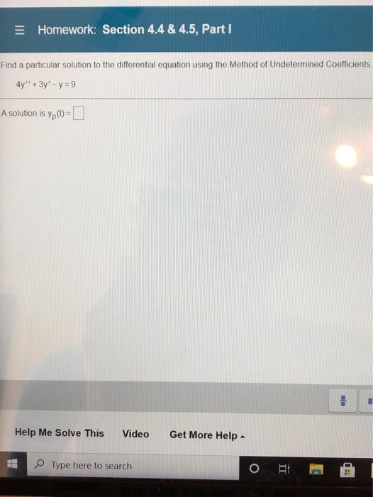 Solved E Homework: Section 4.4 & 4.5, Part 1 Find a | Chegg.com
