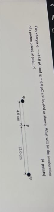 Solved Three Point Charges Q1 5 0nc Q2 8 0nc And Q3 −6 0nc