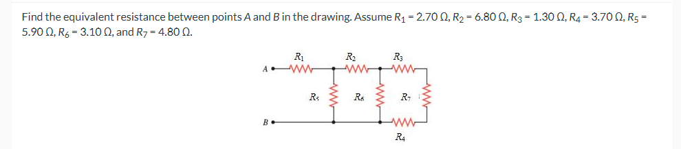 Solved Find the equivalent resistance between points A and | Chegg.com