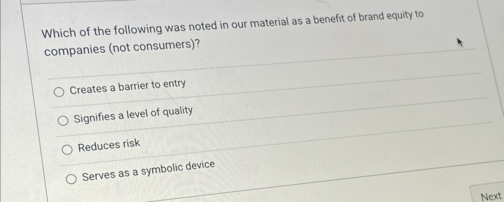 Solved Which of the following was noted in our material as a 