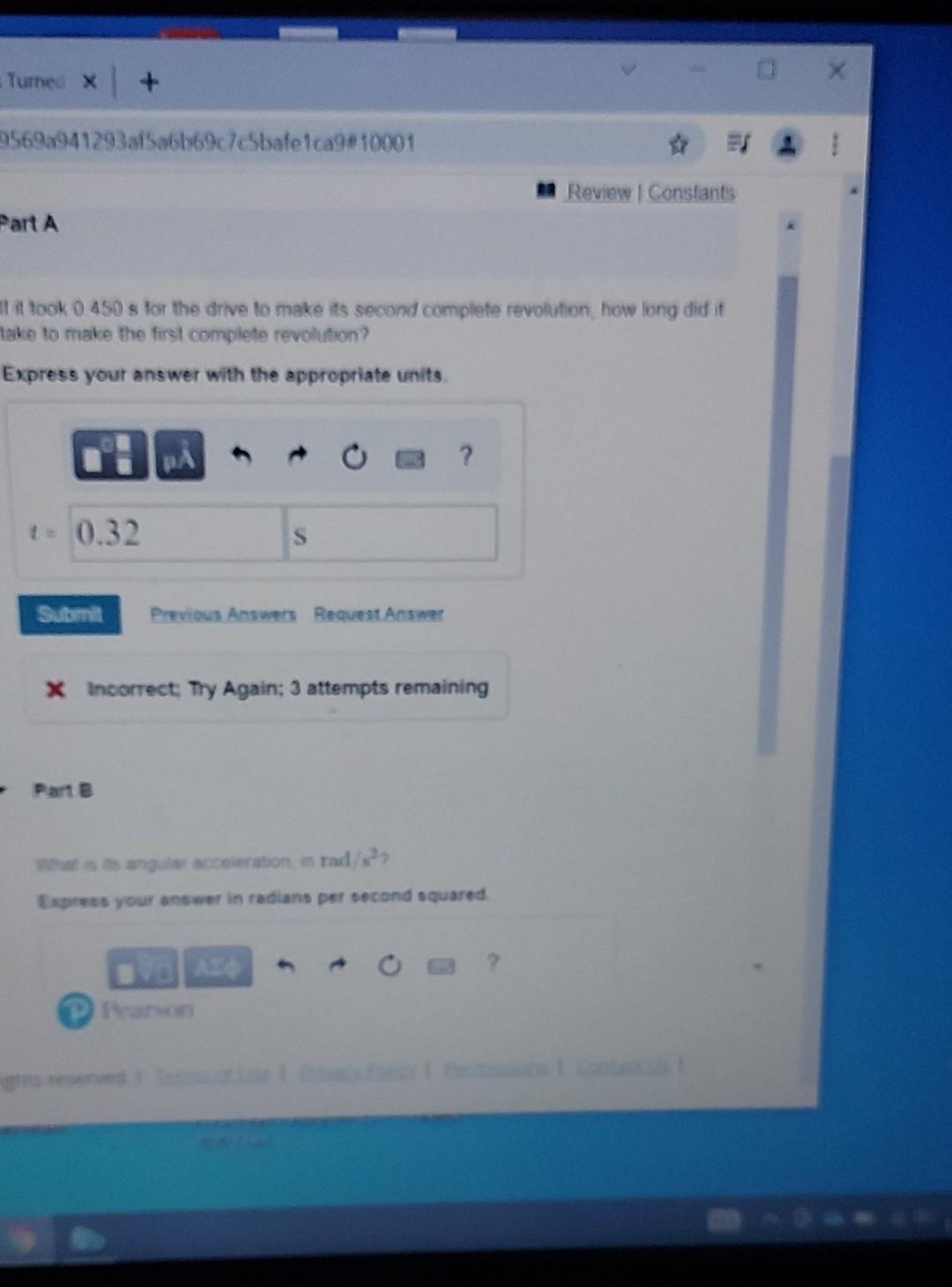 Solved A computer disk drive is turned on starting from rest