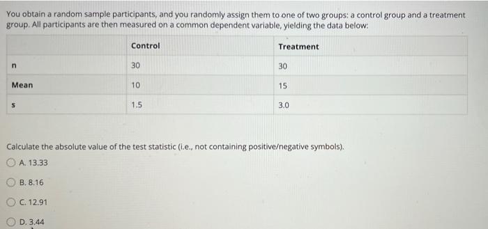 explain random sampling and assignment of participants to experimental and control groups