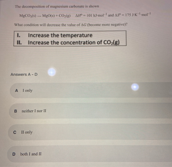 Solved The Of Magnesium Carbonate Is Shown