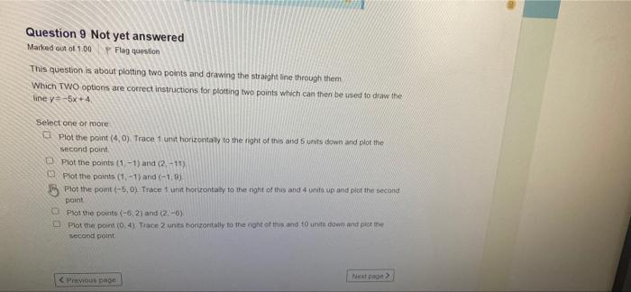 Solved Question 9 Not yet answered Marked out of 100 P Flag | Chegg.com