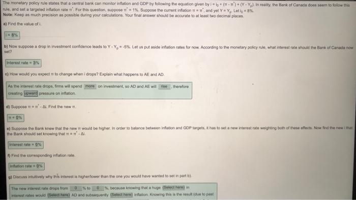 Solved drop down menu for c) more/less, rise/drop and | Chegg.com