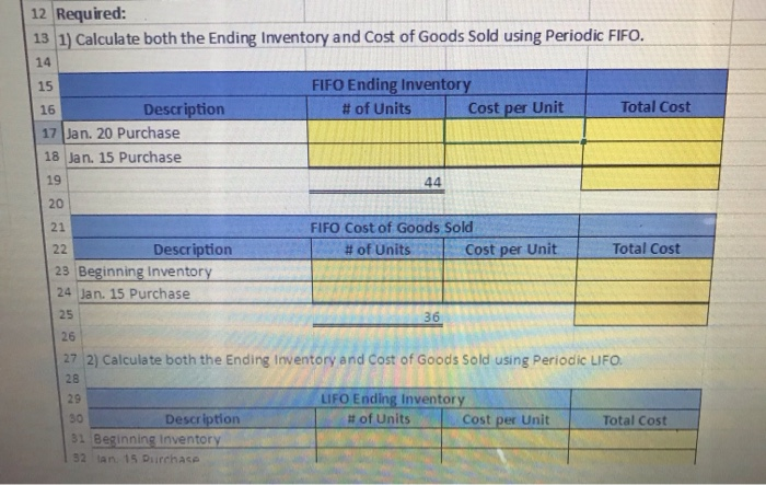 ending inventory formula fifo