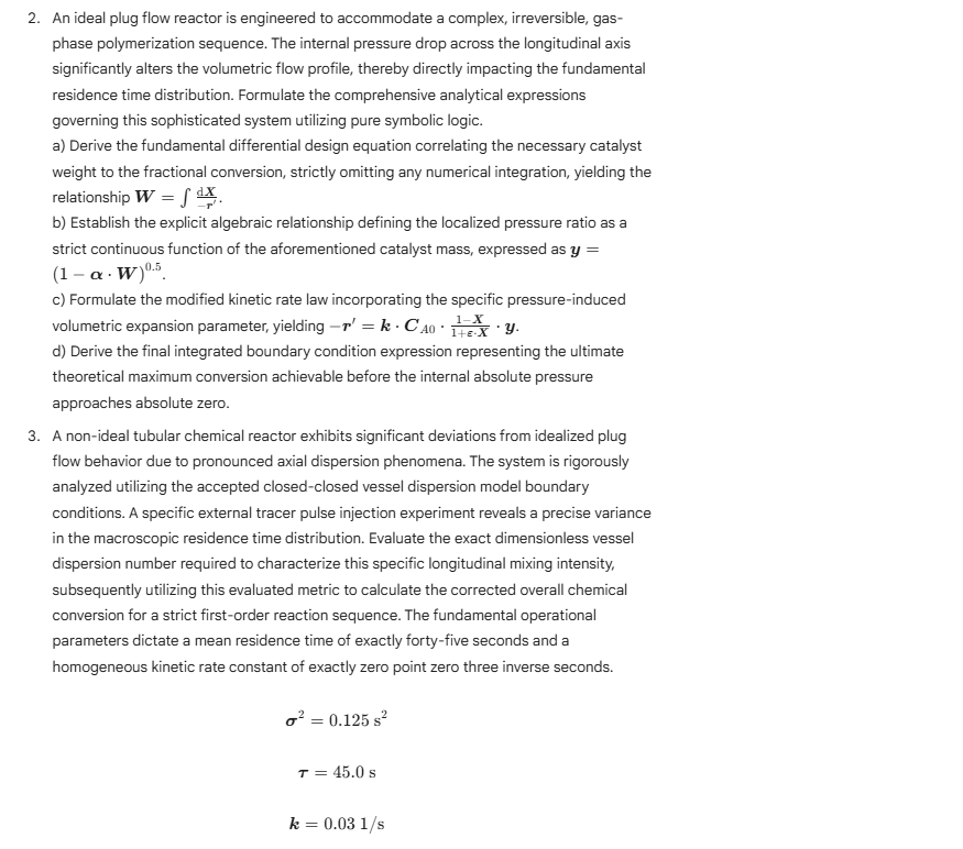 Solved 2. ﻿An ideal plug flow reactor is engineered to | Chegg.com