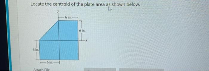 Solved Locate the centroid of the plate area as shown below. | Chegg.com