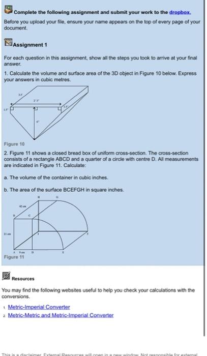 Solved Complete the following assignment and submit your | Chegg.com