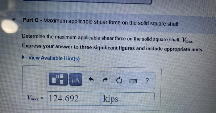 Solved Item 10 Learning Goal: To determine the maximum shear | Chegg.com