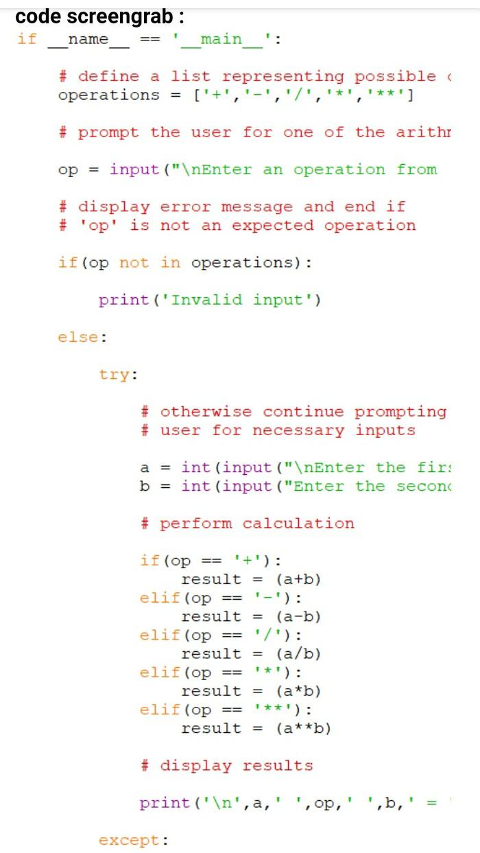 Solved IT-109 - Assignment 1 (A1) - A Simple Calculator | Chegg.com