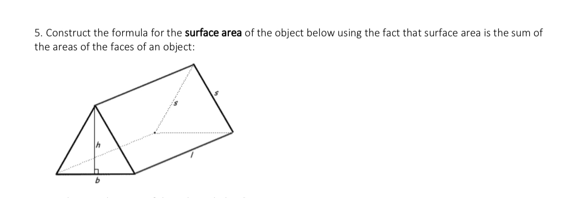 Solved Construct the formula for the surface area of the | Chegg.com