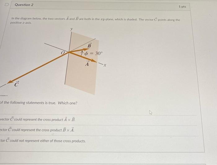 Solved D Question 1 1 pts The diagram below shows three | Chegg.com