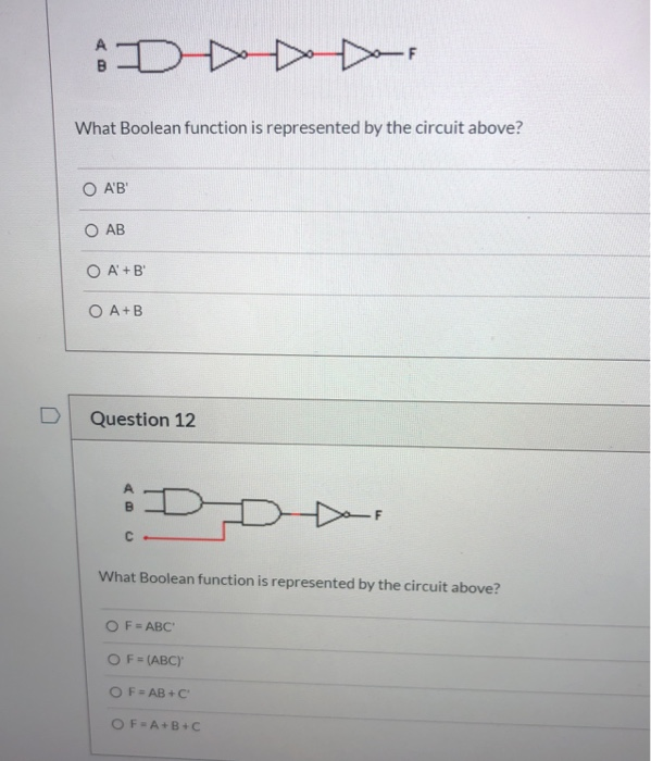 Solved What Boolean function is represented by the circuit | Chegg.com