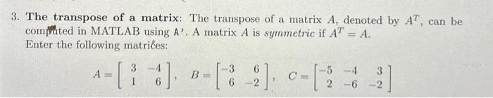 Solved 6. Create a big matrix with submatrices: The | Chegg.com