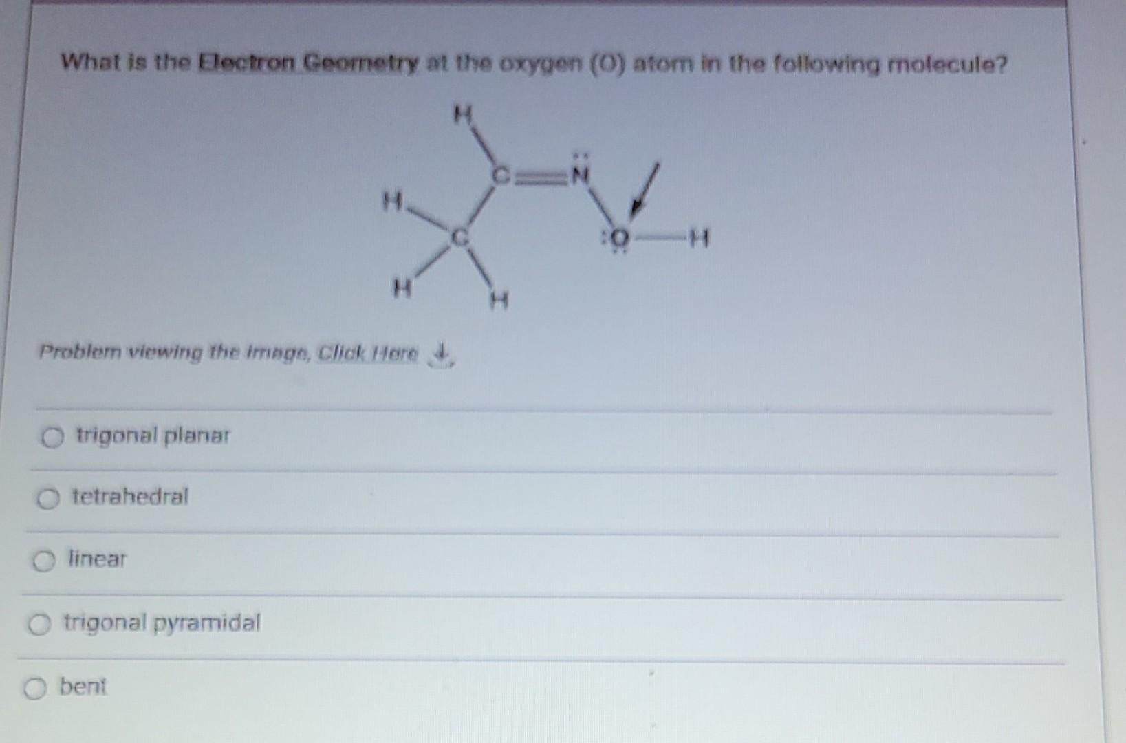 O2 Predicted Geometry Solved What is the Electron Geometry at the oxygen (O) atorn | Chegg.com