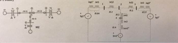 Synchronous Generators Gl and G3 supply the Motor M2. | Chegg.com