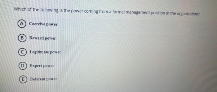 Solved Which of the following is the power coming from a | Chegg.com