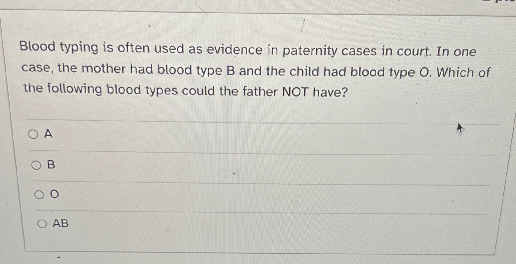 solved-blood-typing-is-often-used-as-evidence-in-paternity-chegg