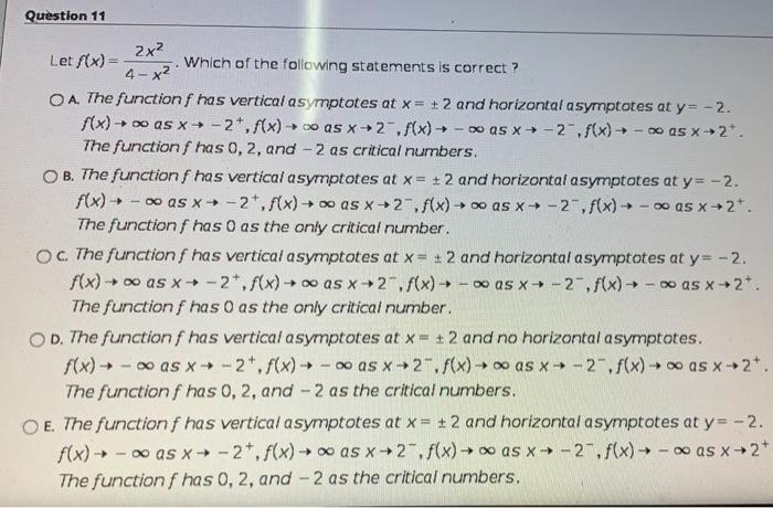 Solved Question 1 Let f(x) ex+1 sin(2x) fx20 if x