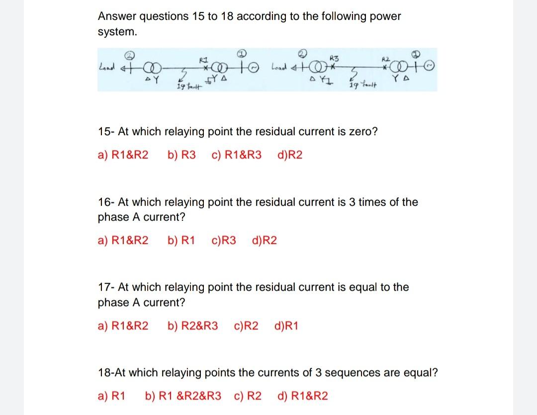 Solved Answer questions 15 to 18 according to the following | Chegg.com