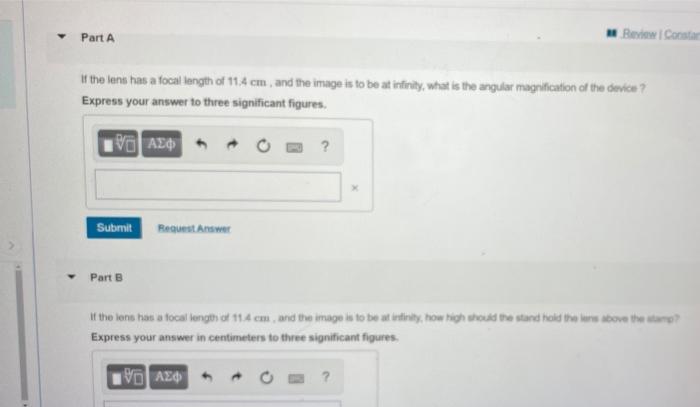 Solved A simple magnifier for viewing postage stamps and | Chegg.com
