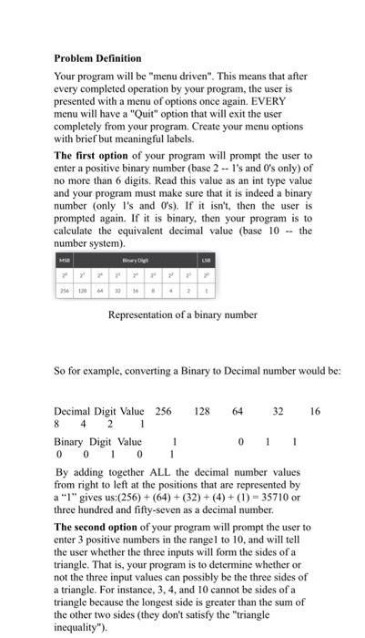Problem Definition Your program will be 