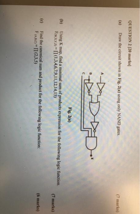 Solved QUESTION 2 [20 marks Draw the circuit shown in Fig. | Chegg.com
