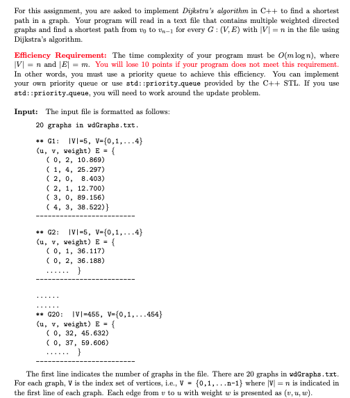 Solved For this assignment, you are asked to implement | Chegg.com