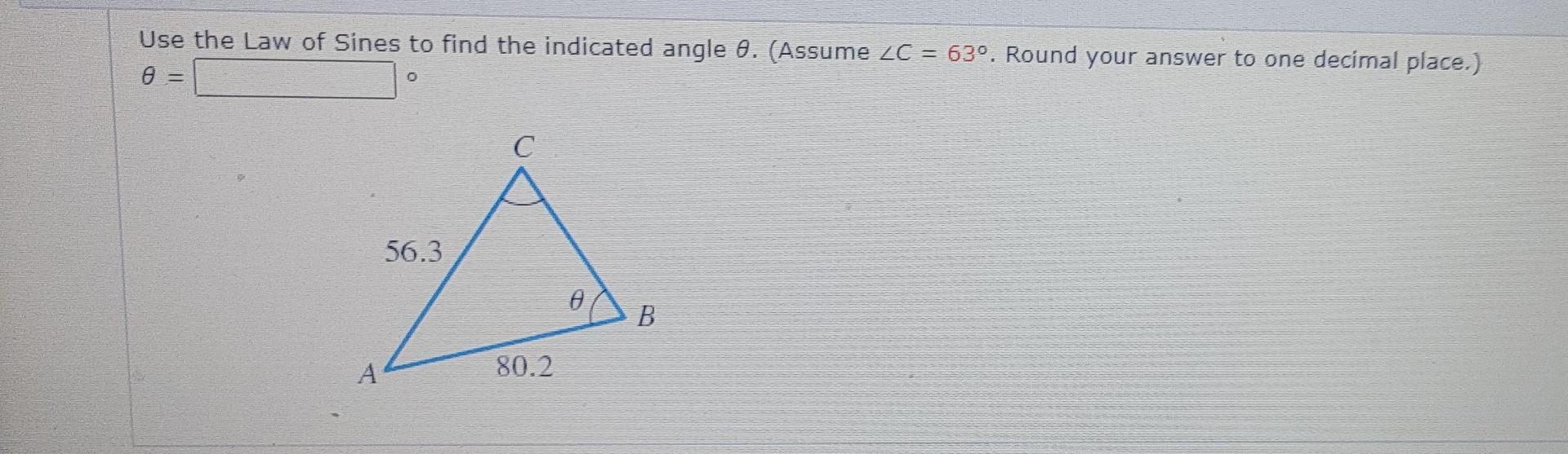 Solved Use the Law of Sines to find the indicated angle 8. | Chegg.com